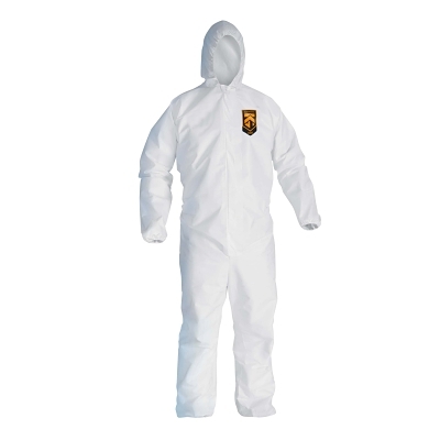 XX-LARGE WHITE KLEENGUARD COVERALL ZIPPER FRON
